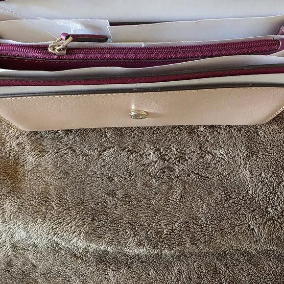 Kate Spade Gemma Scallop Wallet On Chain Rose Smoke Pink Crossbody NWT - Picture 14 of 16